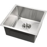 NNEDSZ Amirra Kitchen Stainless Steel Sink 440mm x 440mm Smooth coated Silver