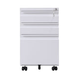 NNEDSZ 3 Drawer Mobile File Cabinet with Lock (White)