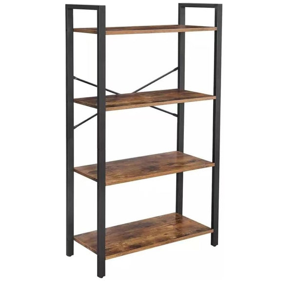 NNEDSZ 4-Tiers Metal Wood Display Shelf