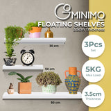 NNEDSZ Floating Shelf Set of 3 White