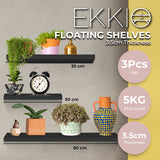 NNEDSZ Floating Shelf Set of 3 Black