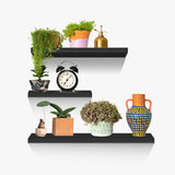 NNEDSZ Floating Shelf Set of 3 Black