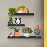 NNEDSZ Floating Shelf Set of 3 Black