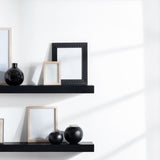NNEDSZ Floating Shelf Set of 3 Black