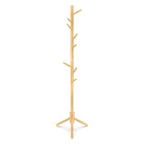 NNEDSZ 8 Hook Wood Coat Rack Stand (Wooden)