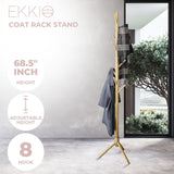 NNEDSZ 8 Hook Wood Coat Rack Stand (Wooden)