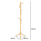 NNEDSZ 8 Hook Wood Coat Rack Stand (Wooden)