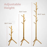 NNEDSZ 8 Hook Wood Coat Rack Stand (Wooden)
