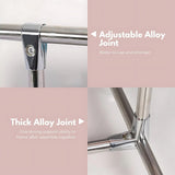 NNEDSZ Clothes Rack Stainless Steel Two Rail