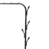 NNEDSZ Clothing Rack with Bottom Shelf & Anti-slip floor protectors (Black)
