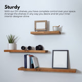 NNEDSZ Floating Shelf Set of 3 Black - Brown