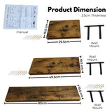NNEDSZ Floating Shelf Set of 3 Black - Brown