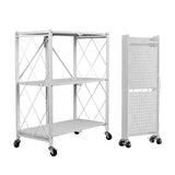 NNEDSZ Foldable Storage Shelf 3 Tier (White)