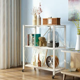 NNEDSZ Foldable Storage Shelf 3 Tier (White)