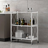 NNEDSZ Foldable Storage Shelf 3 Tier (White)