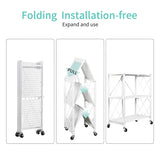 NNEDSZ Foldable Storage Shelf 3 Tier (White)