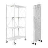 NNEDSZ Foldable Storage Shelf 4 Tier (White)