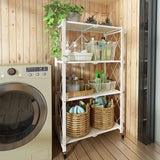 NNEDSZ Foldable Storage Shelf 4 Tier (White)