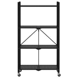 NNEDSZ Foldable Storage Shelf 4 Tier (Black)