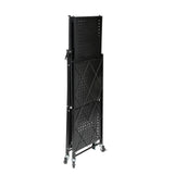 NNEDSZ Foldable Storage Shelf 4 Tier (Black)