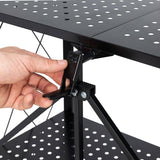 NNEDSZ Foldable Storage Shelf 4 Tier (Black)