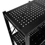 NNEDSZ Foldable Storage Shelf 4 Tier (Black)