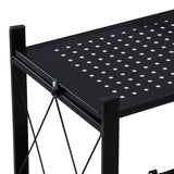 NNEDSZ Foldable Storage Shelf 4 Tier (Black)