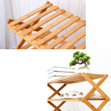 NNEDSZ Eco-Friendly & Non-Toxic Sturdy 6 Tier Foldable Bamboo Shoe Rack Brown