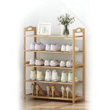 NNEDSZ 5 Tier Bamboo Shoe Rack Storage Organizer Stand Shelves