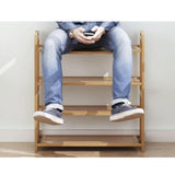 NNEDSZ 5 Tier Bamboo Shoe Rack Storage Organizer Stand Shelves