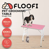 NNEDSZ Floofi Pet Grooming Table 90cm Single Pole (Pink)