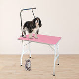 NNEDSZ Floofi Pet Grooming Table 90cm Single Pole (Pink)