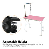 NNEDSZ Floofi Pet Grooming Table 90cm Single Pole (Pink)
