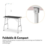 NNEDSZ Floofi Pet Grooming Table 90cm Single Pole (Black)