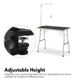 NNEDSZ Floofi Pet Grooming Table 90cm Single Pole (Black)