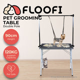 NNEDSZ Floofi Pet Grooming Table 90cm Double Pole (Black)