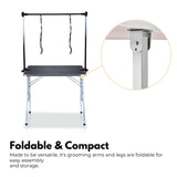 NNEDSZ Floofi Pet Grooming Table 90cm Double Pole (Black)