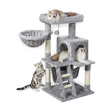 NNEDSZ Floofi 104cm Plush Cat Condo Cat Tree Light Grey