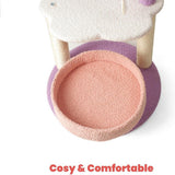 NNEDSZ Floofi 61cm Galaxy Plush Scratching Post Cat Tree Pink Purple