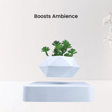 NNEDSZ Magnetic Levitating Plant Pot White