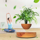 NNEDSZ Magnetic Levitating Plant Pot Oak
