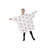 NNEDSZ Hoodie Blanket (Kids Unicorn white)