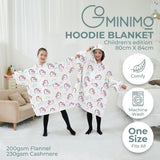 NNEDSZ Hoodie Blanket (Kids Unicorn white)
