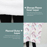 NNEDSZ Hoodie Blanket (Kids Unicorn white)