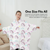 NNEDSZ Hoodie Blanket (Kids Unicorn white)