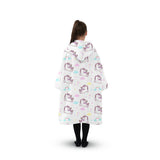 NNEDSZ Hoodie Blanket (Kids Unicorn white)