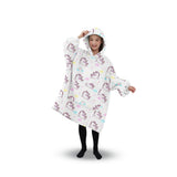 NNEDSZ Hoodie Blanket (Kids Unicorn white)
