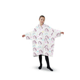 NNEDSZ Hoodie Blanket (Kids Unicorn white)