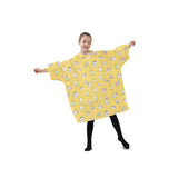 NNEDSZ Hoodie Blanket (Kids Cat yellow)