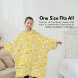NNEDSZ Hoodie Blanket (Kids Cat yellow)